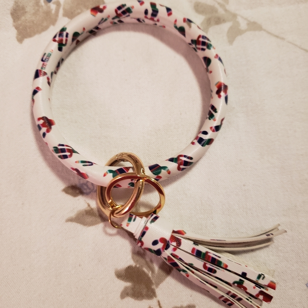 Cactus Wristlet key ring